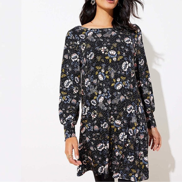 Ann Taylor loft floral meadow swing dress ❤️ - Picture 2 of 9